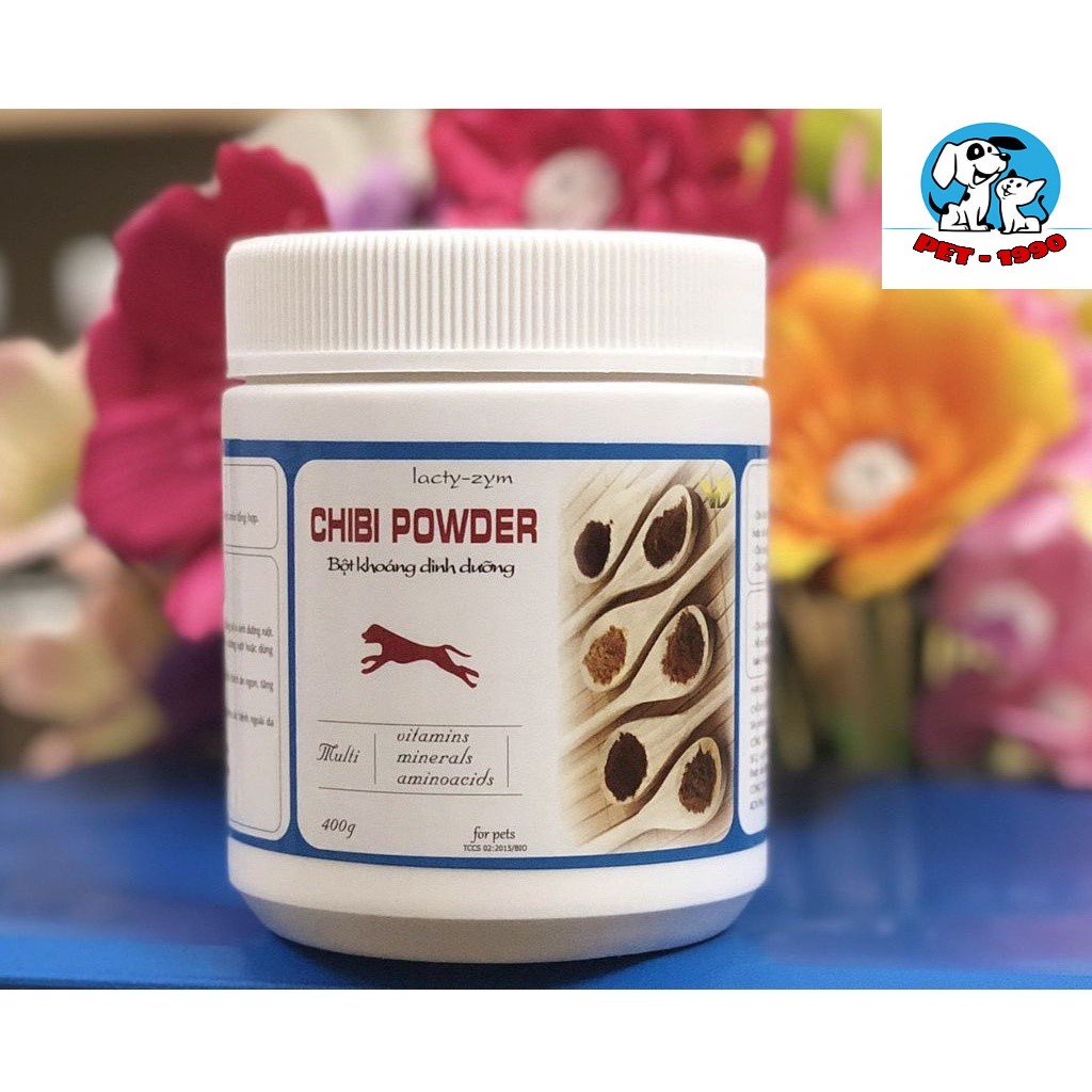 Bột Khoáng Dinh Dưỡng Cao Cấp Chibi Powder 400g Dành Cho Chó Mèo Biếng Ăn, Chậm Lớn, Hỗ Trợ Hệ Tiêu Hóa, Tăng Cơ Vận Độn
