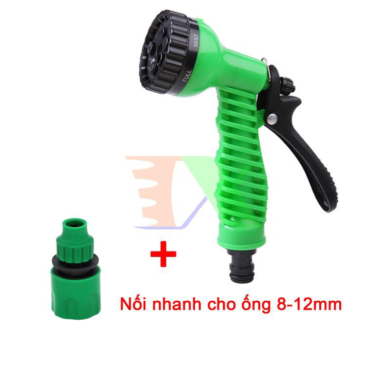 Vòi xịt nước tưới cây, rửa xe VOI-N7T1.200, Vòi 7 trong 1 + Nối nhanh 8/12 mm
