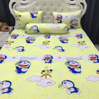 Bộ drap thun hàn quốc đôremon cho bé ( 4 màu)