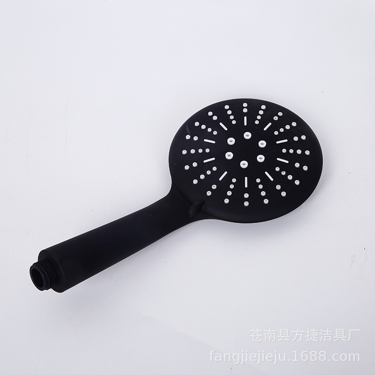 Tay sen, vòi sen nhựa ABS mặt 12cm sơn tĩnh điện màu ĐEN 3 chế độ nước, sử dụng cả nước nóng và lạnh - QM.TS048
