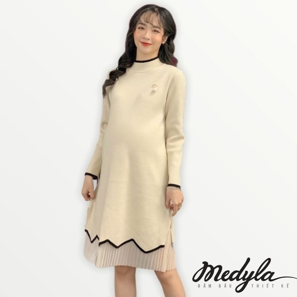 MEDYLA - Váy len sau sinh chất len siêu nhẹ cho mẹ bầu trước và sau khi sinh - VM011