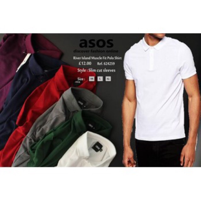 Áo thun nam Asos đủ màu Đỏ,Xanh đen,Xám đậm, Xám nhạt,Xanh rêu đang Hot