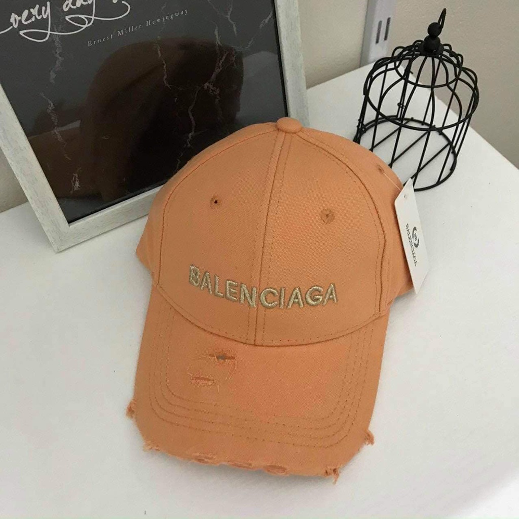 Mũ lưỡi trai rách ❤️ Nón thêu chữ BALENCIAGA phong cách Ulzzang form unisex nam nữ