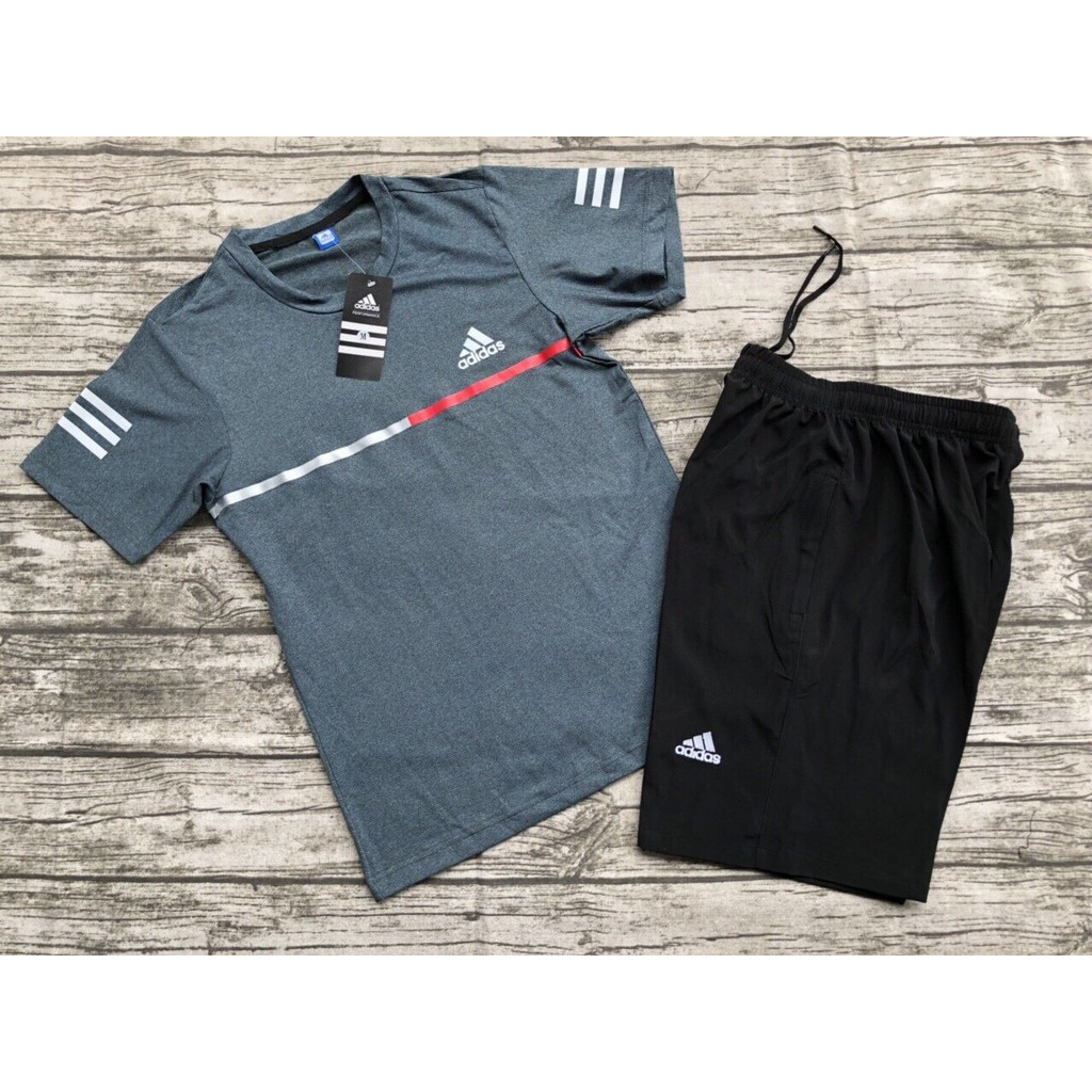 Bộ thể thao cao cấp Adidas thun hạt tiêu logo phản quang [ hot trend ]