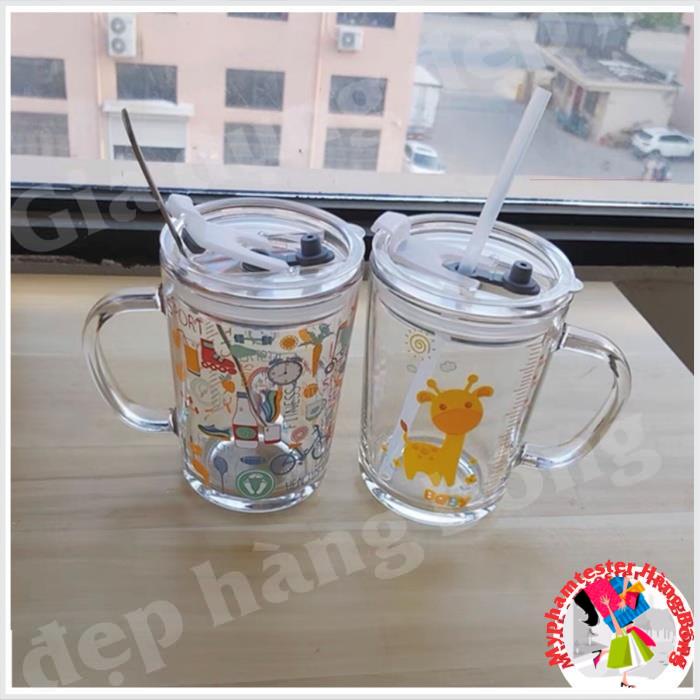Cốc thuỷ tinh có vạch chia ml và ống hút