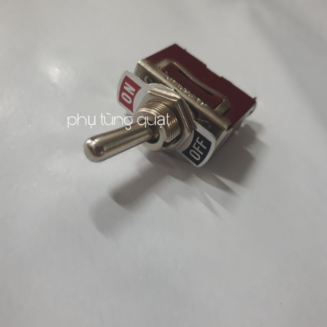Công tắc vuông nâu gạt 2 chân - on off - phụ tùng quạt