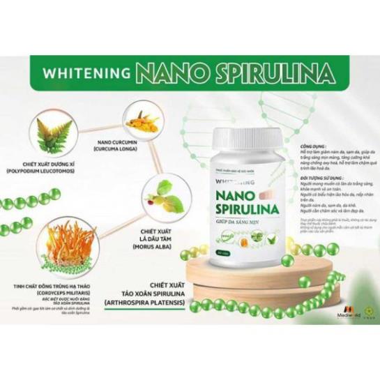 viên uống trắng da WHITENING NANO SPIRULINA / Mediworld