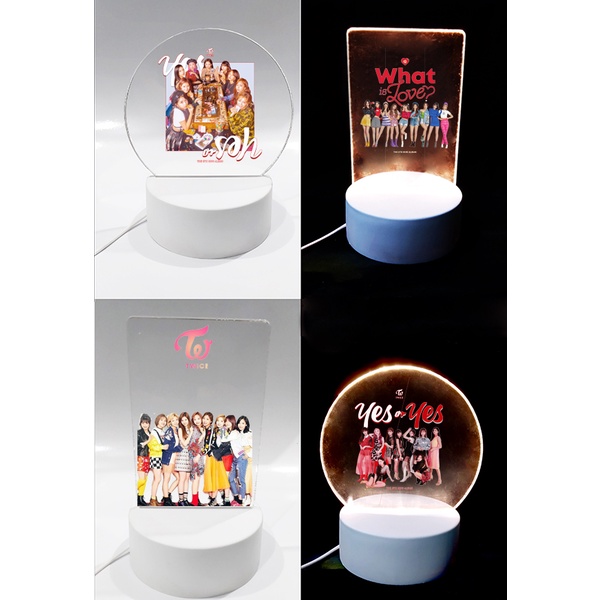 Đèn Led 3D twice wanna one exo DLI17 Đèn Ngủ 3D Sáng Tạo cute dễ thương