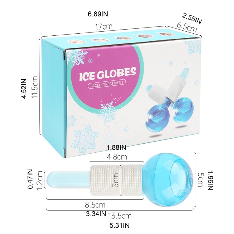 Youyo Ice Globes Dụng Cụ Mát Xa Nâng Cơ Mặt Tạo Khối Khúc Côn Cầu Cho Da Mặt