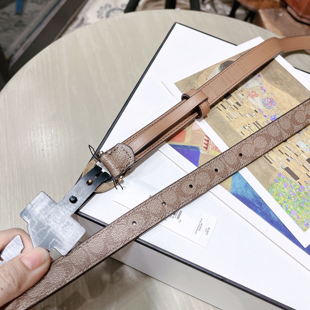 Dây lưng Nữ Coach Signature Buckle Belt 100cm