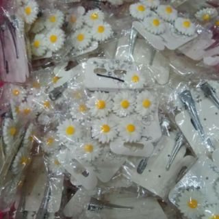 Sét 2 kẹp tóc hoa cúc (1 sét 3 kẹp, sét 2 kẹp)
