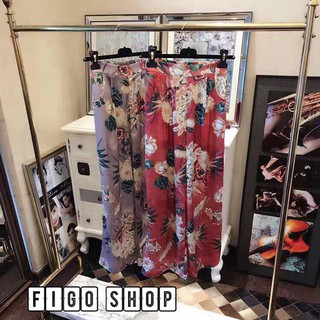 Quần hoa lụa suông cao cấp