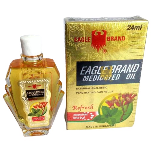Dầu Con Ó vàng Eagle Brand Medicated Oil 24ml - dầu con ó đinh hương
