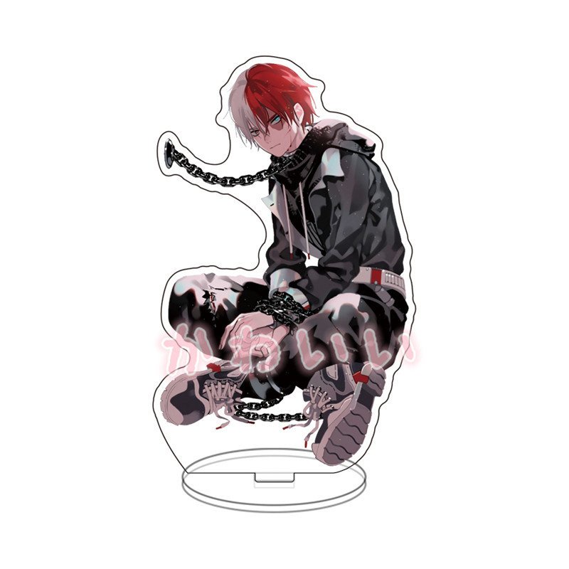 Mô hình Standee Boku Hero Academia Học Viện Anh Hùng ver DARK Ngồi anime mica chibi trang trí trưng bày