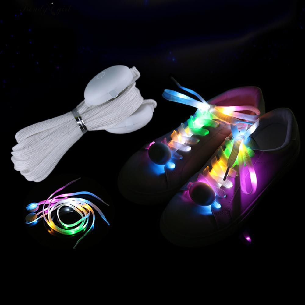 Dây giày vải gắn đèn led phát sáng dùng pin 1m -Dây giày đèn LED phát sáng