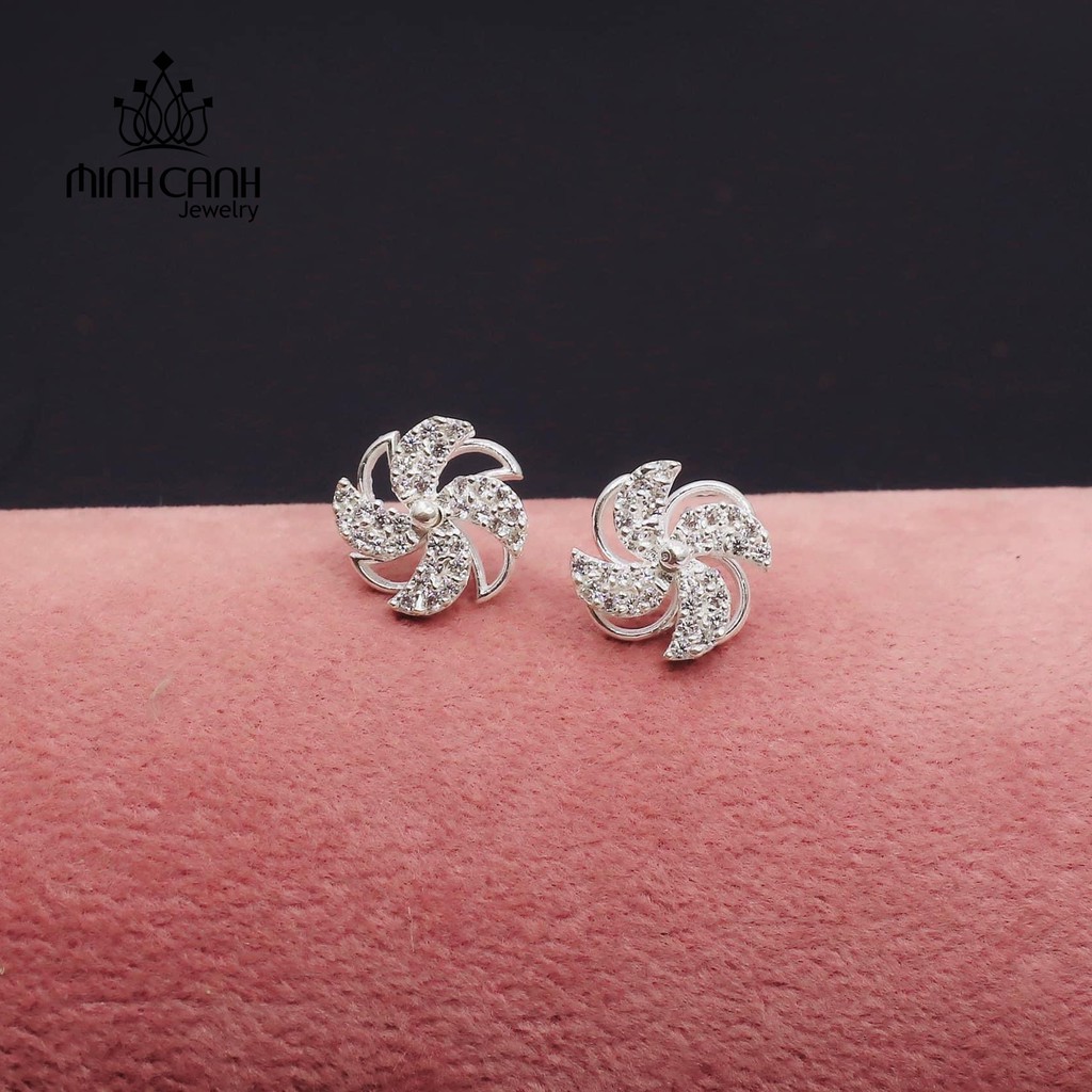 Bông Tai Bạc Chong Chóng Xoay - Minh Canh Jewelry