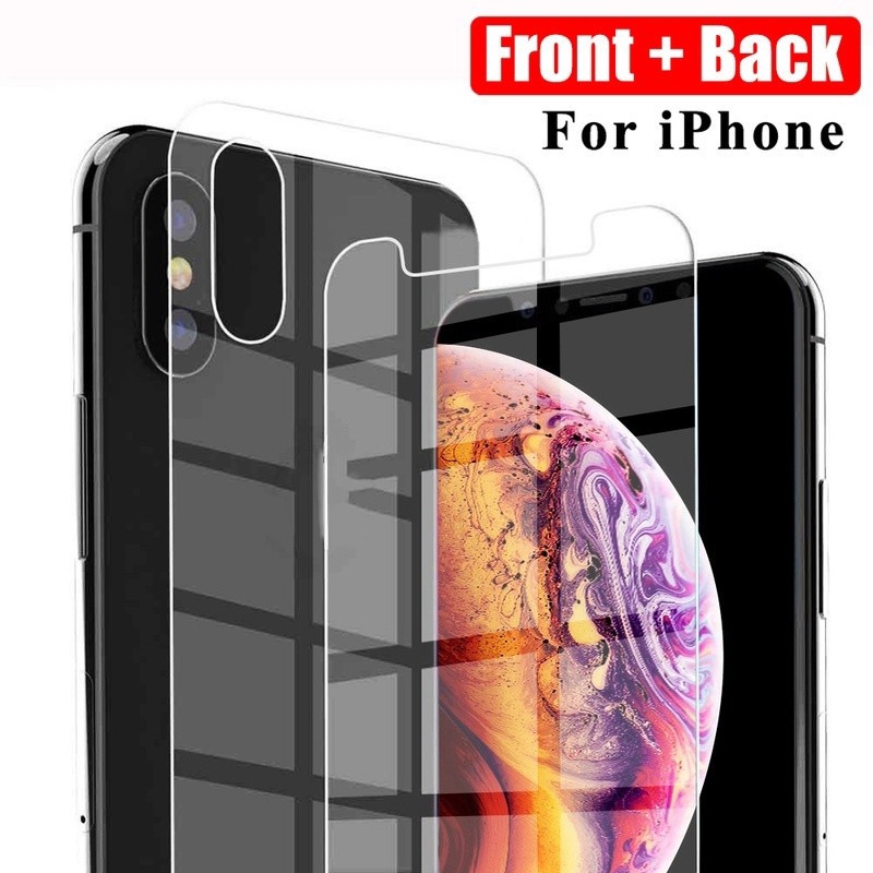 Kính Cường Lực Bảo Vệ Mặt Trước Và Sau Cho Iphone 6 6s 7 8 Plus X Xr Xs Max