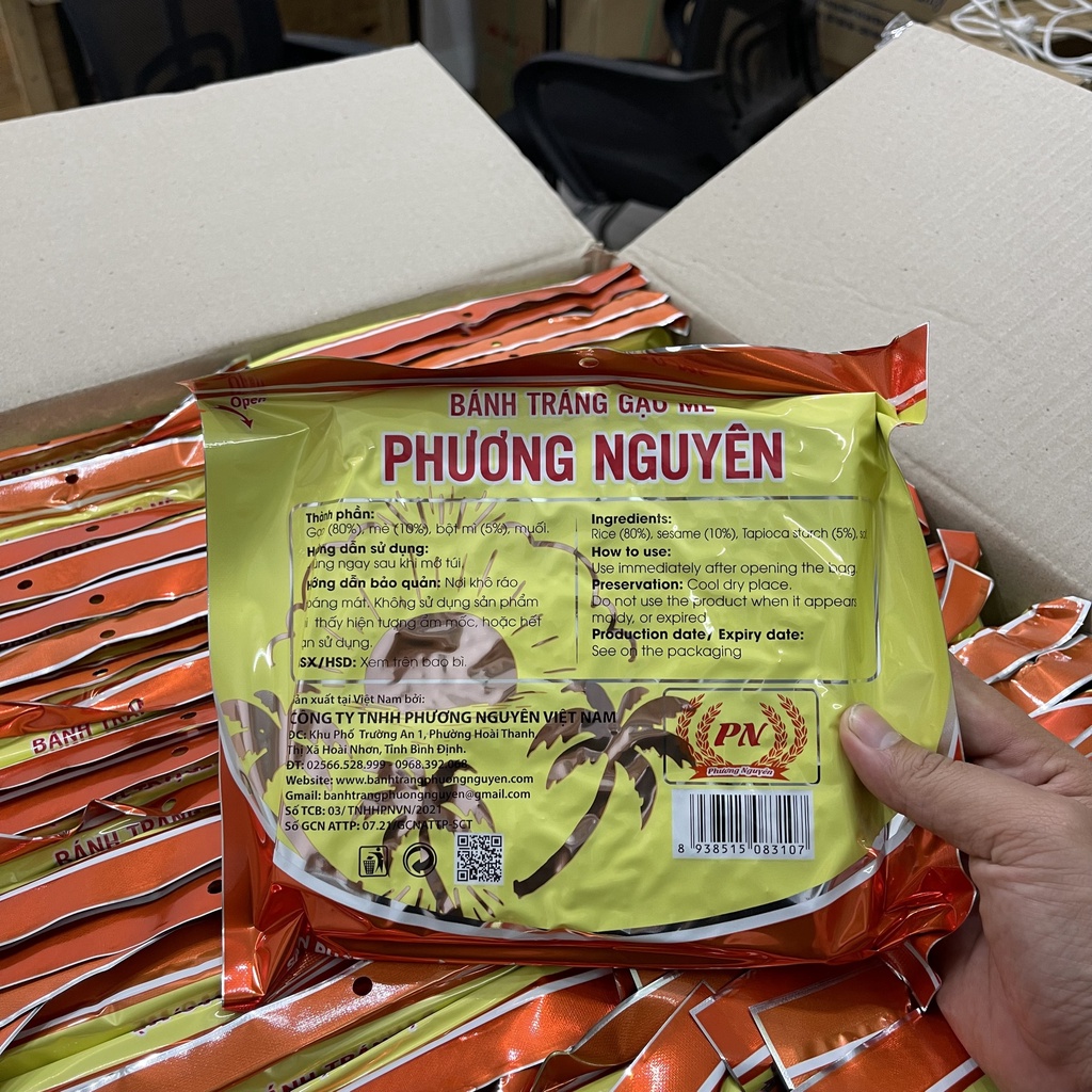 Bánh tráng mè Phương Nguyên, đặc sản Bình Định Giòn - Ngon - Bổ dưỡng