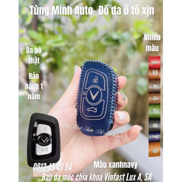Bao da ốp chìa khoá ô tô Vinfast Lux A, SA , Lux A2.0 , SA 2.0