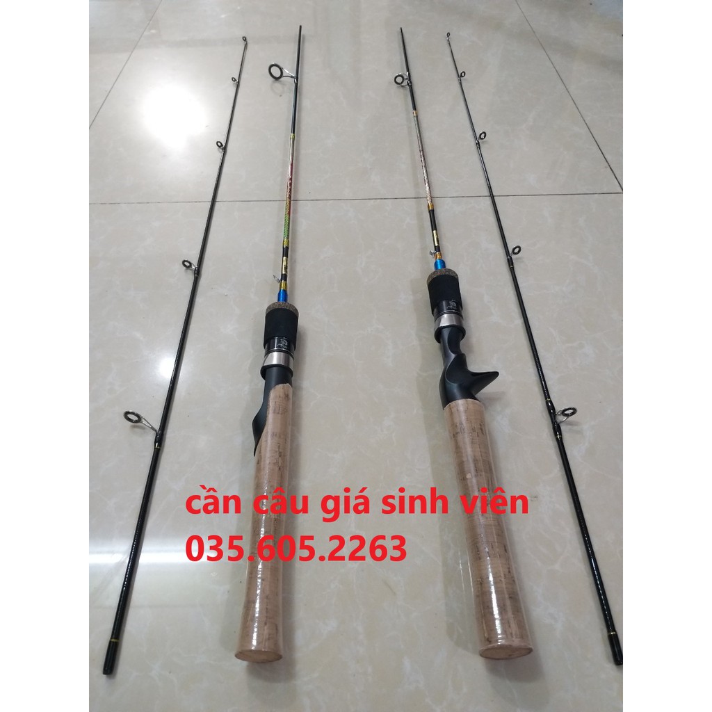 Cần câu lure suối UL 1m68 máy đứng máy ngang