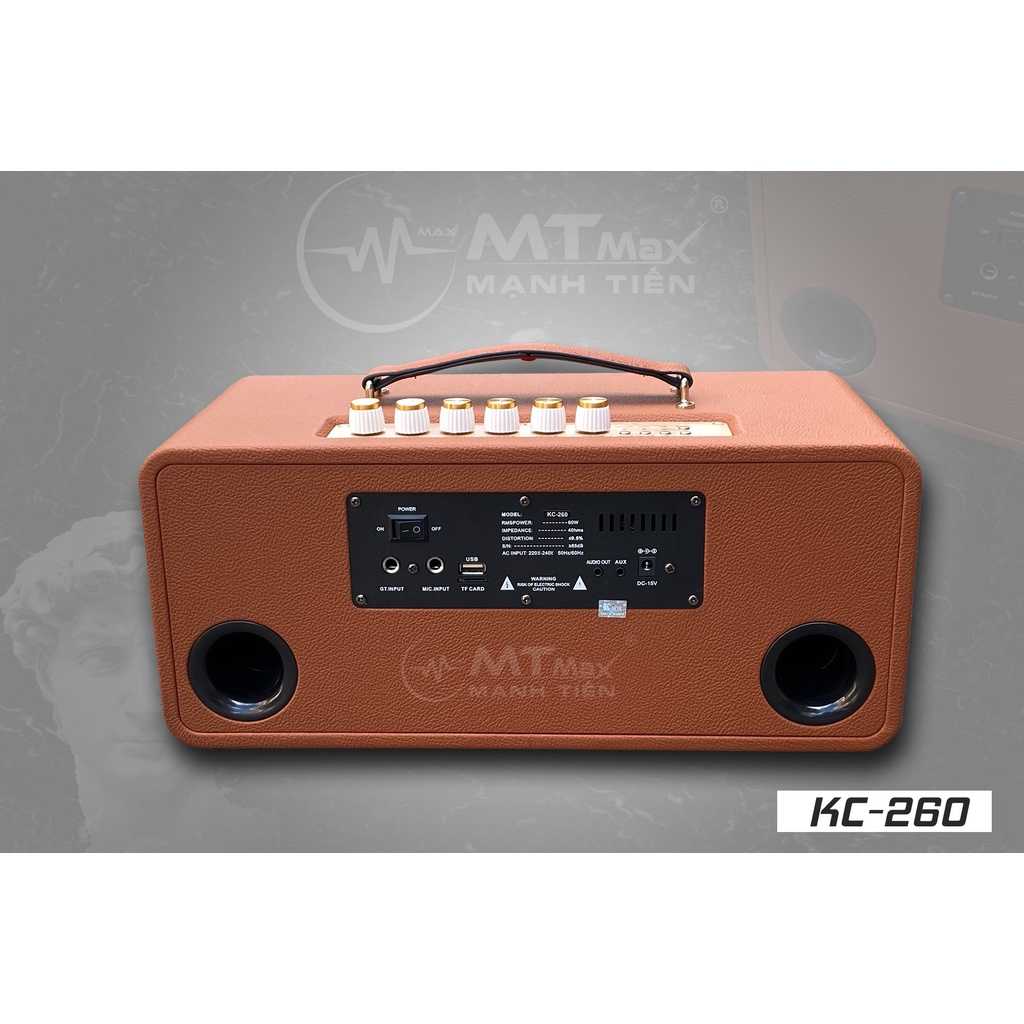 Loa Karaoke Di Động KCBOX KC260 âm thanh sống động thiết kế độc đáo, Tặng kèm micro kèm theo loa