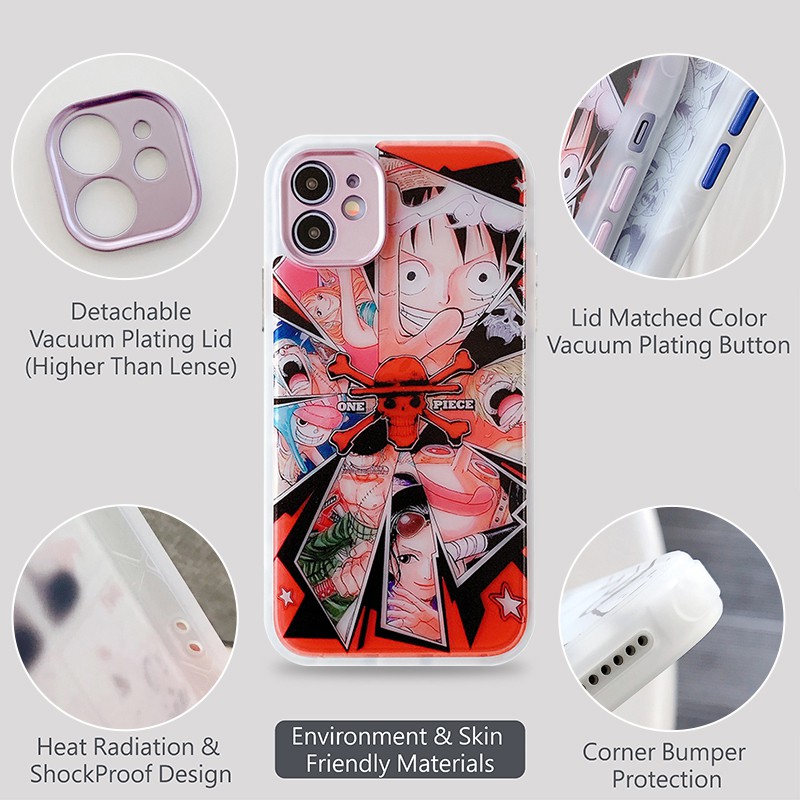 One Piece Luffy áp dụng cho Ốp lưng điện thoại iPhone7 / 8plus 12mini / 11Pro / Max Apple XS / XR mềm