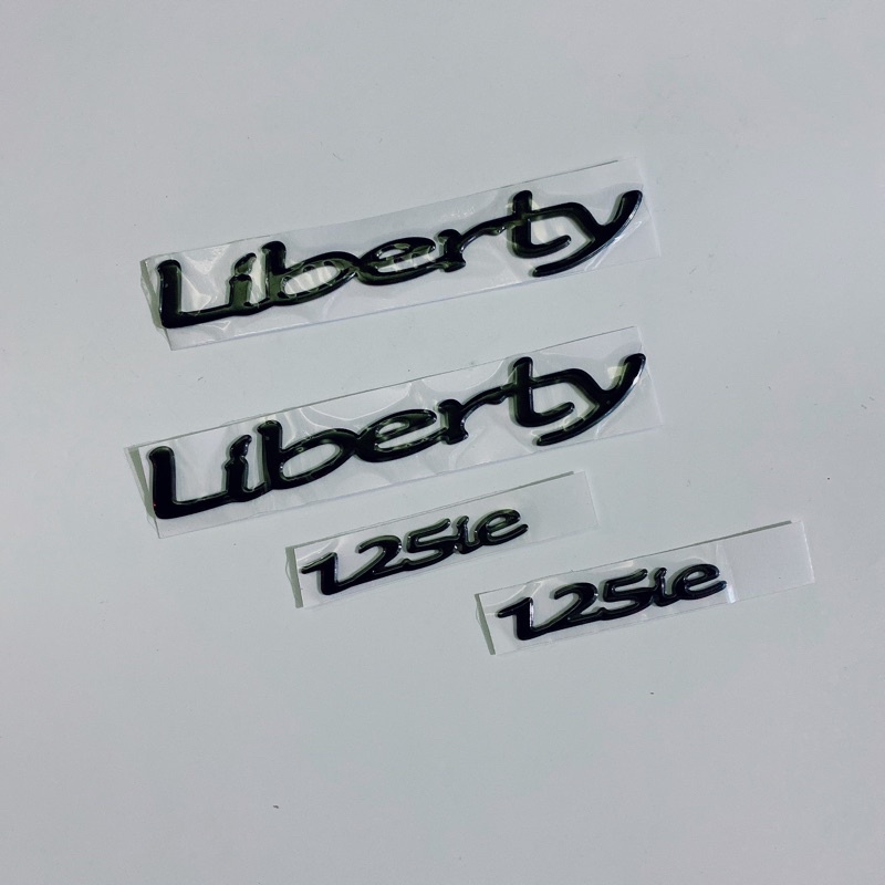 Bộ decal tem chữ nổi Liberty 150ie màu đen cao cấp chống thấm nước, chống bay màu