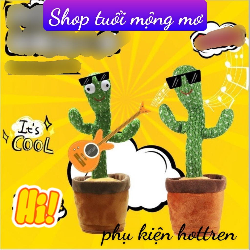Chậu cây xương rồng xanh nhảy múa và nhạy giọng