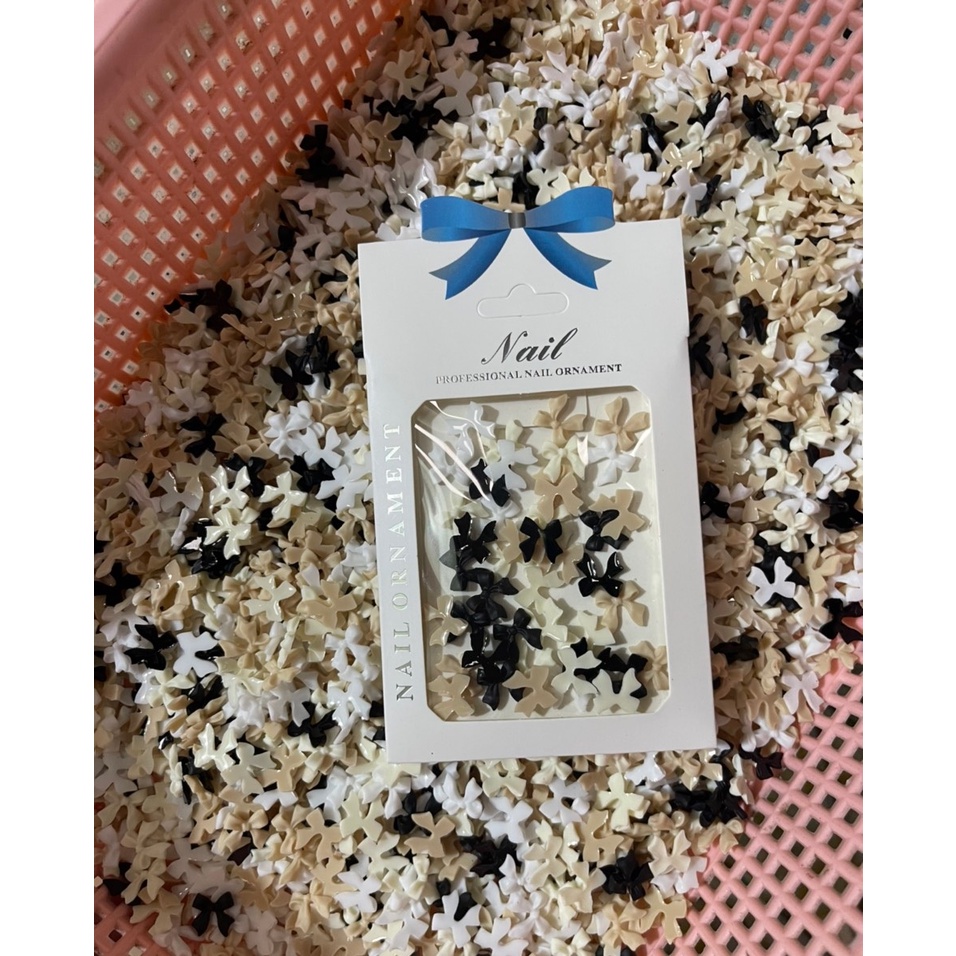 Set charm trang trí 2 cánh 3 màu đính móng nail manh219