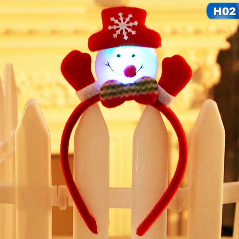 Tmdbyx Băng Đô Cài Tóc Có Đèn Led Họa Tiết Giáng Sinh / Năm Mới Dễ Thương