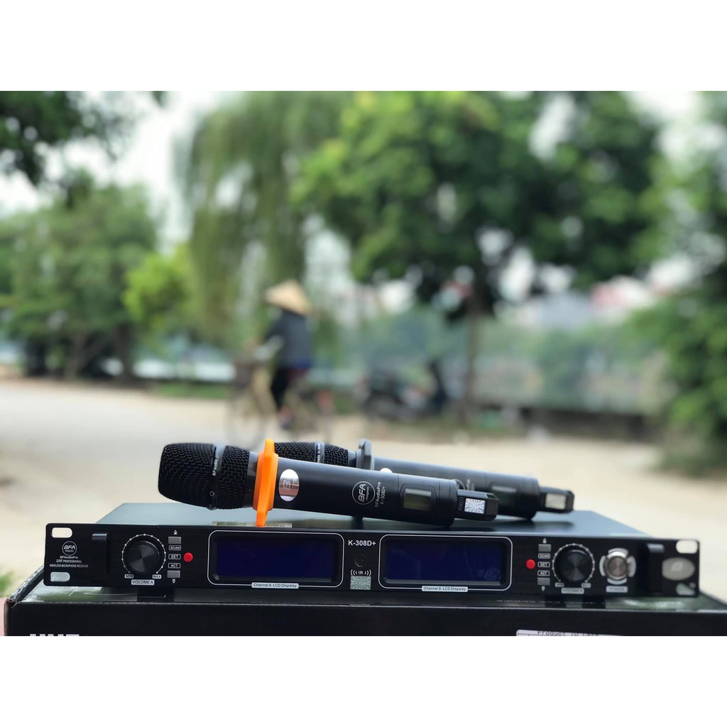 BỘ MICRO KHÔNG DÂY BFAUDIO K-308D+ PHIÊN BẢN 2022- SÓNG KHỎE DÀNH CHO AE ĐI SHOW
