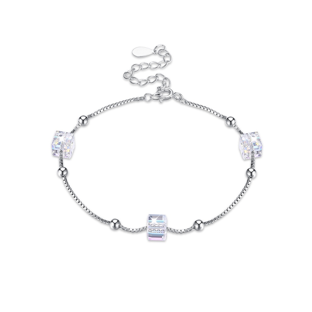 Vòng tay nữ ATJ9901, thiết kế hạt ngọc vuông nhân tạo đổi màu, lắc tay Anta Jewelry