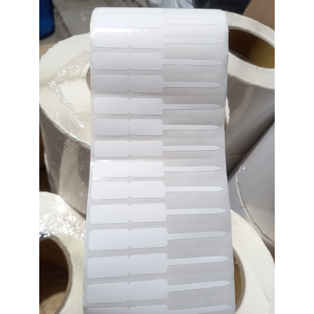 Tem trang sức, Decal PVC dán lên nhẫn, tem vàng bạc cho tiệm vàng- kích thước 40x11mm