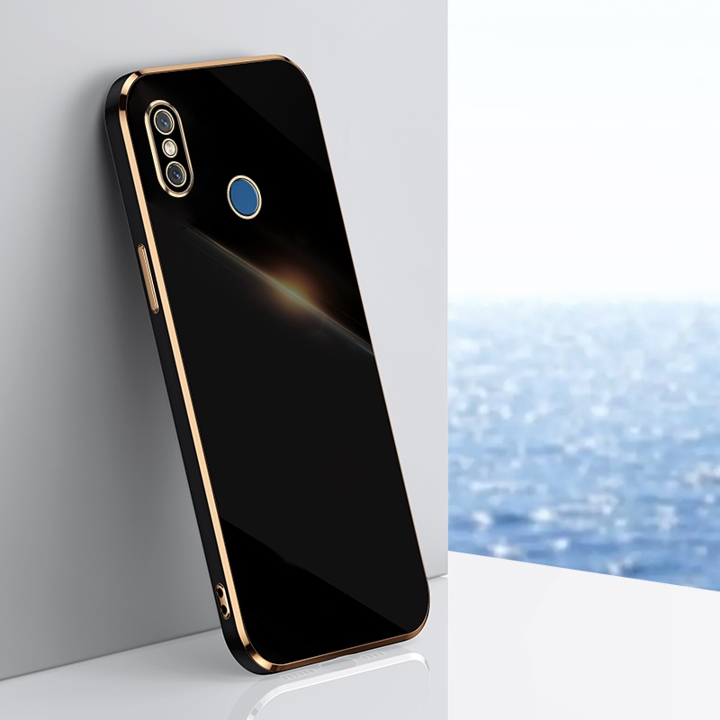 Ốp Điện Thoại Thiết Kế Tối Giản Cao Cấp Cho Xiaomi MI 8 MI9 MI9T MI 9T Pro MI 10 MI 10T MI 10T Pro Square Edge Pattern Design Luxury Plating Soft Silica gel Phone Case