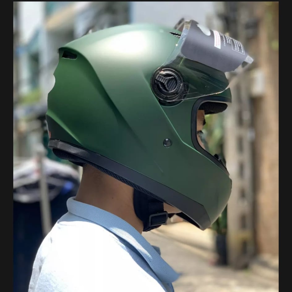 Mủ bảo hiểm fullfaceMũ, nón bảo hiểm Asia MT136 xanh lính