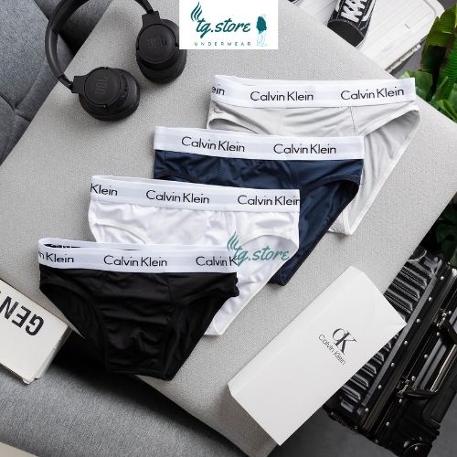 Quần Lót Nam Tam Giác Cao Cấp Hàng Xuất Xịn Combo 4 Cái, Quần Sịp Nam Thun Lạnh Co Dãn 4 Chiều CKC.