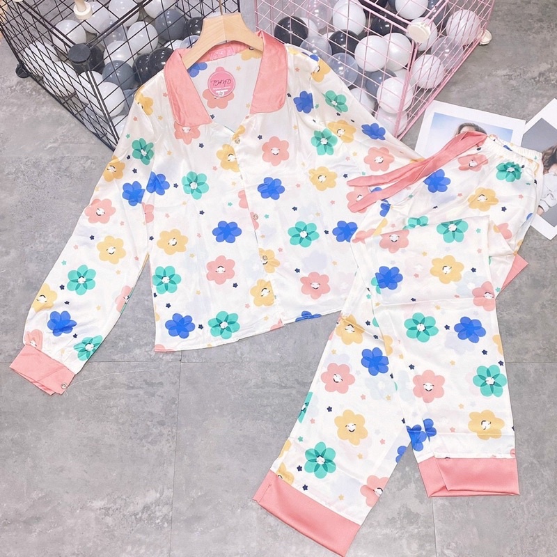 Đồ bộ pijama TNQD hoa lụa Latin | BigBuy360 - bigbuy360.vn