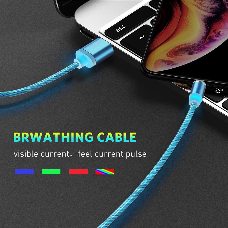 Dây cáp ma thuật sạc nhanh tích hợp đèn LED chiếu sáng
