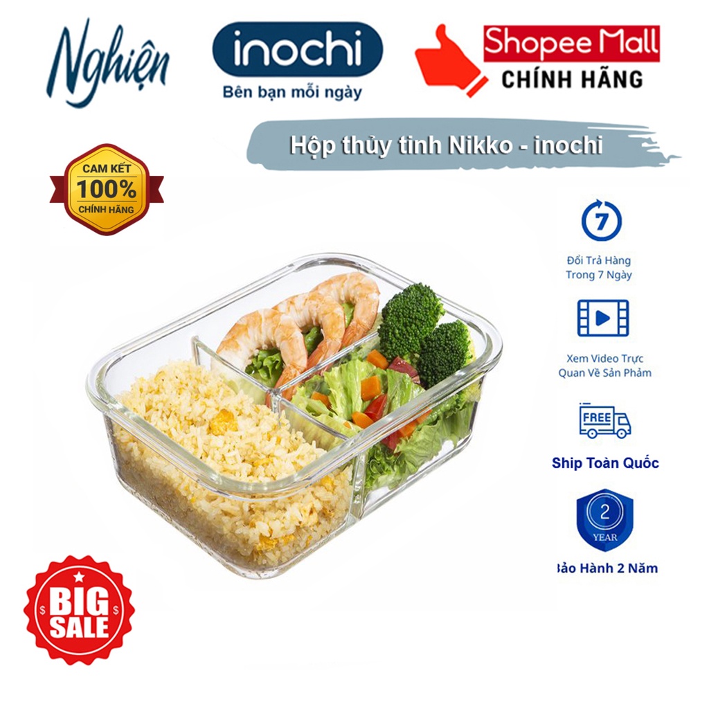 Hộp Thuỷ  320ml Tinh Đựng Thực Phẩm Nikko INOCHI GIúp đựng Thức ăn , Bảo Quản Thực Phẩm - Chính hãng INOCHI