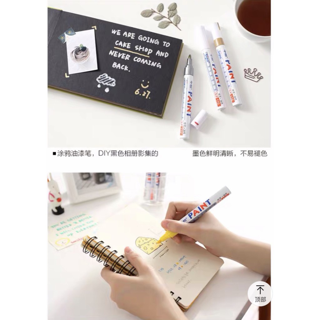 Bút sơn Paint Marker SP110 - SP120 nét 1ly 2ly thích hợp vẽ trên tất cả các bề mặt không trôi không phai màu