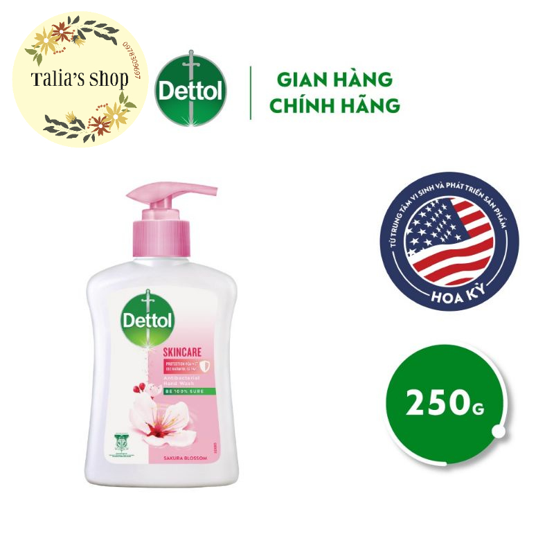 250g- Nước rửa tay Dettol hương HOA ANH ĐÀO