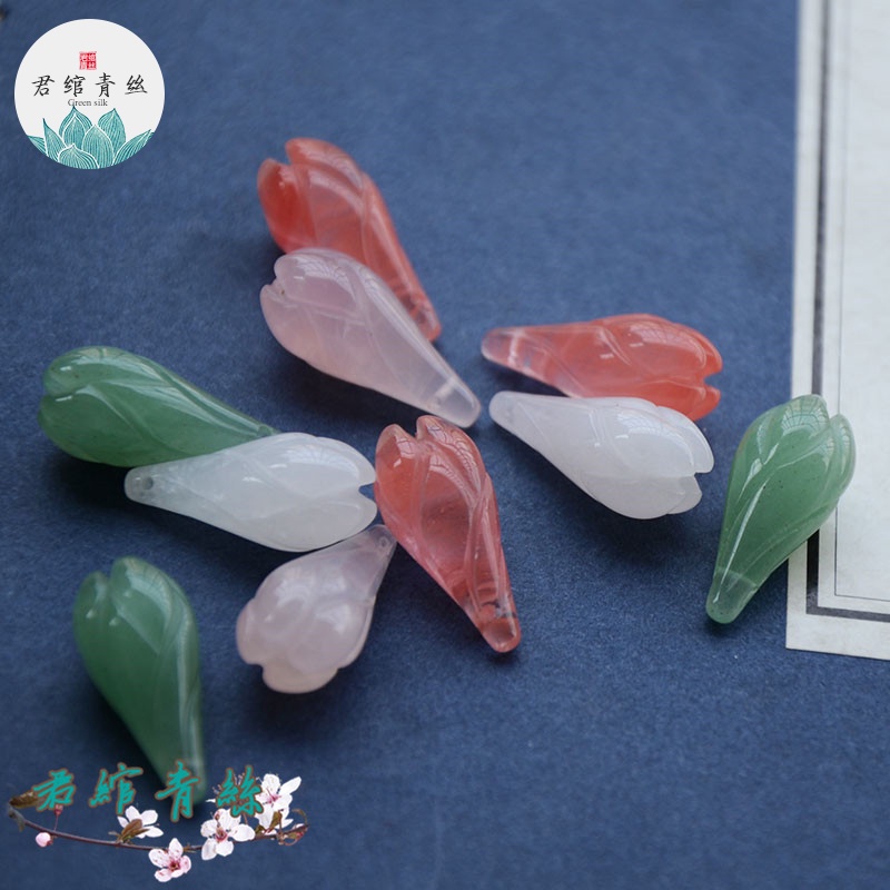 Khuyên Tai Đá Thạch Anh Tự Nhiên 10 * 22MM
