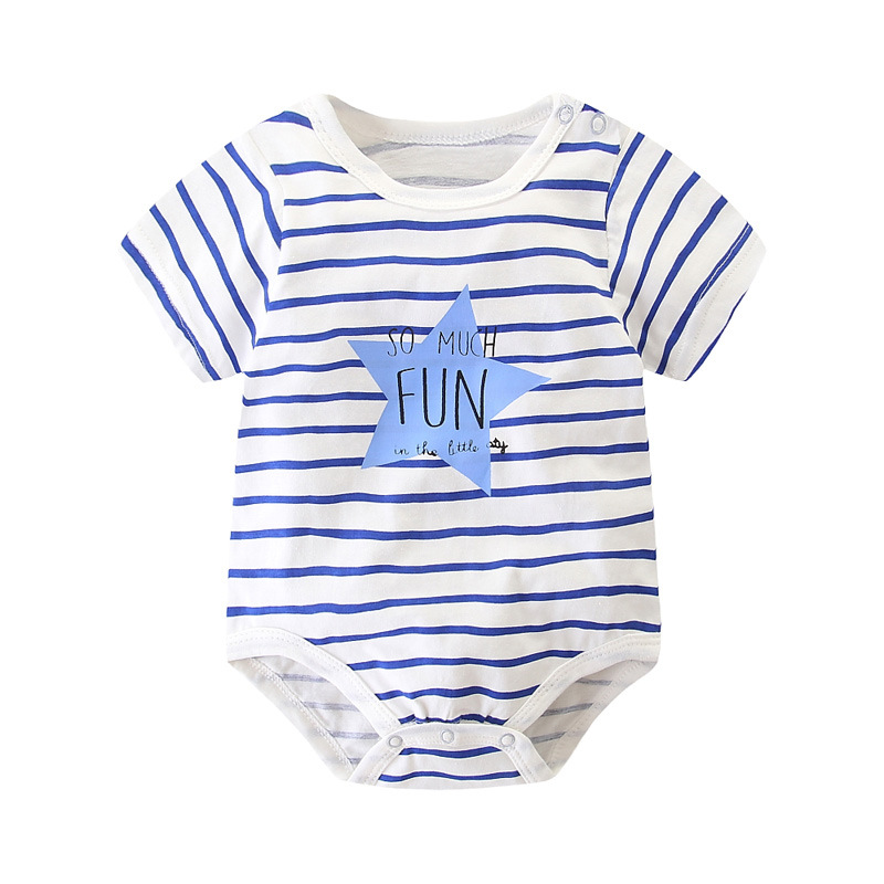 Jumpsuit bodysuit Romper liền mảnh vải Cotton in hoạt hình One piece cho các bé nhỏ sơ sinh