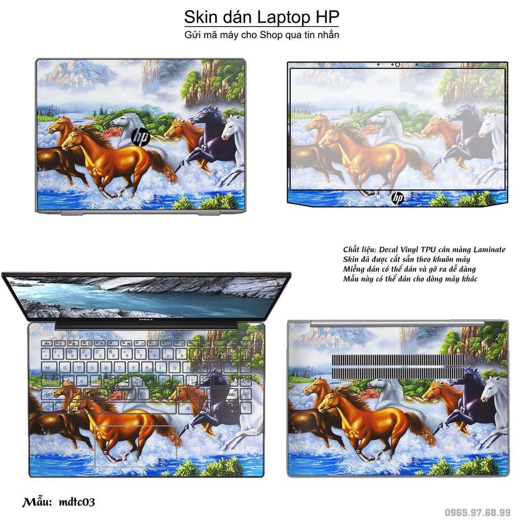 Skin dán Laptop HP in hình Mã Đáo Thành Công (inbox mã máy cho Shop)