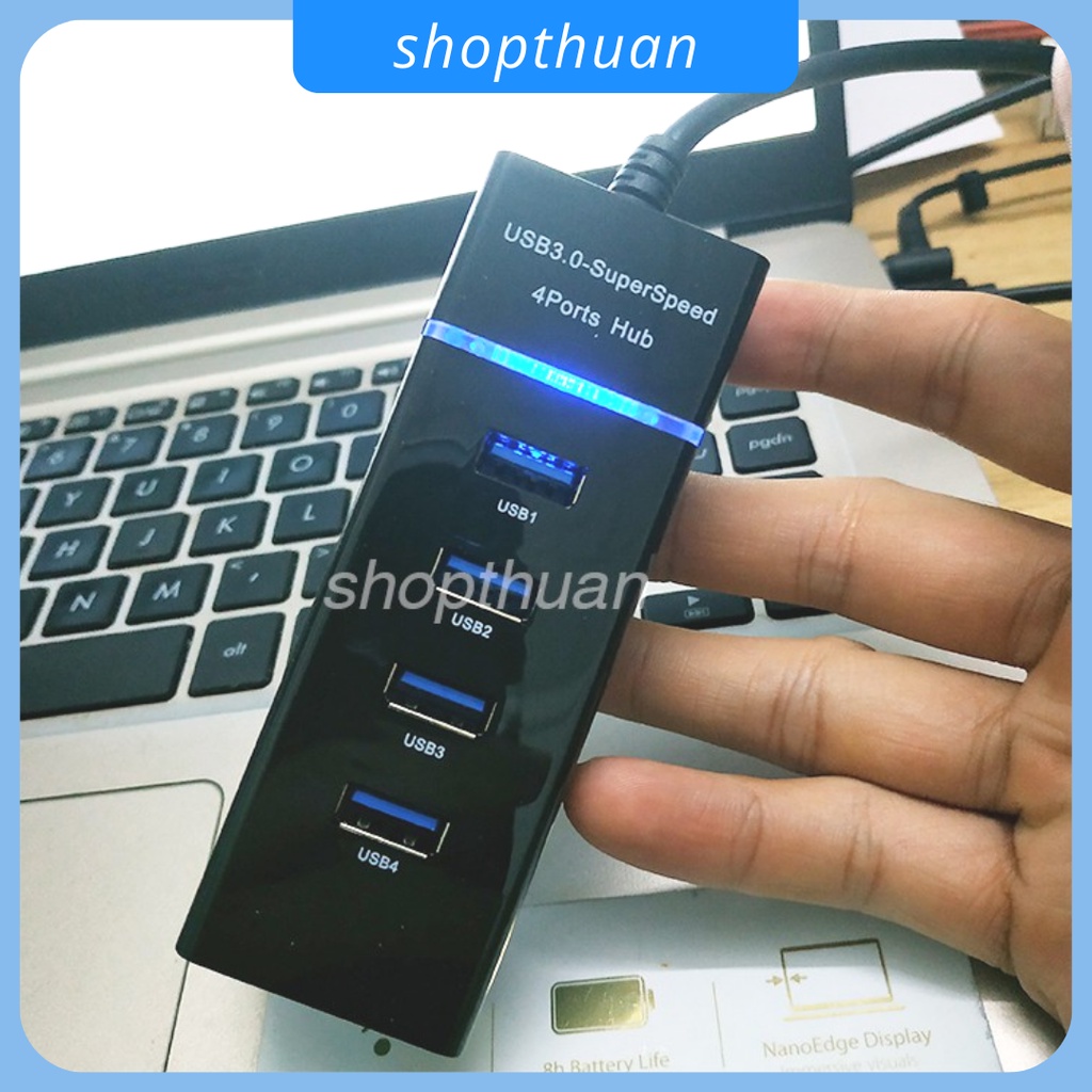Hub USB 3.0 - Bộ Chia 1 USB Ra 4 USB Có Đèn Led