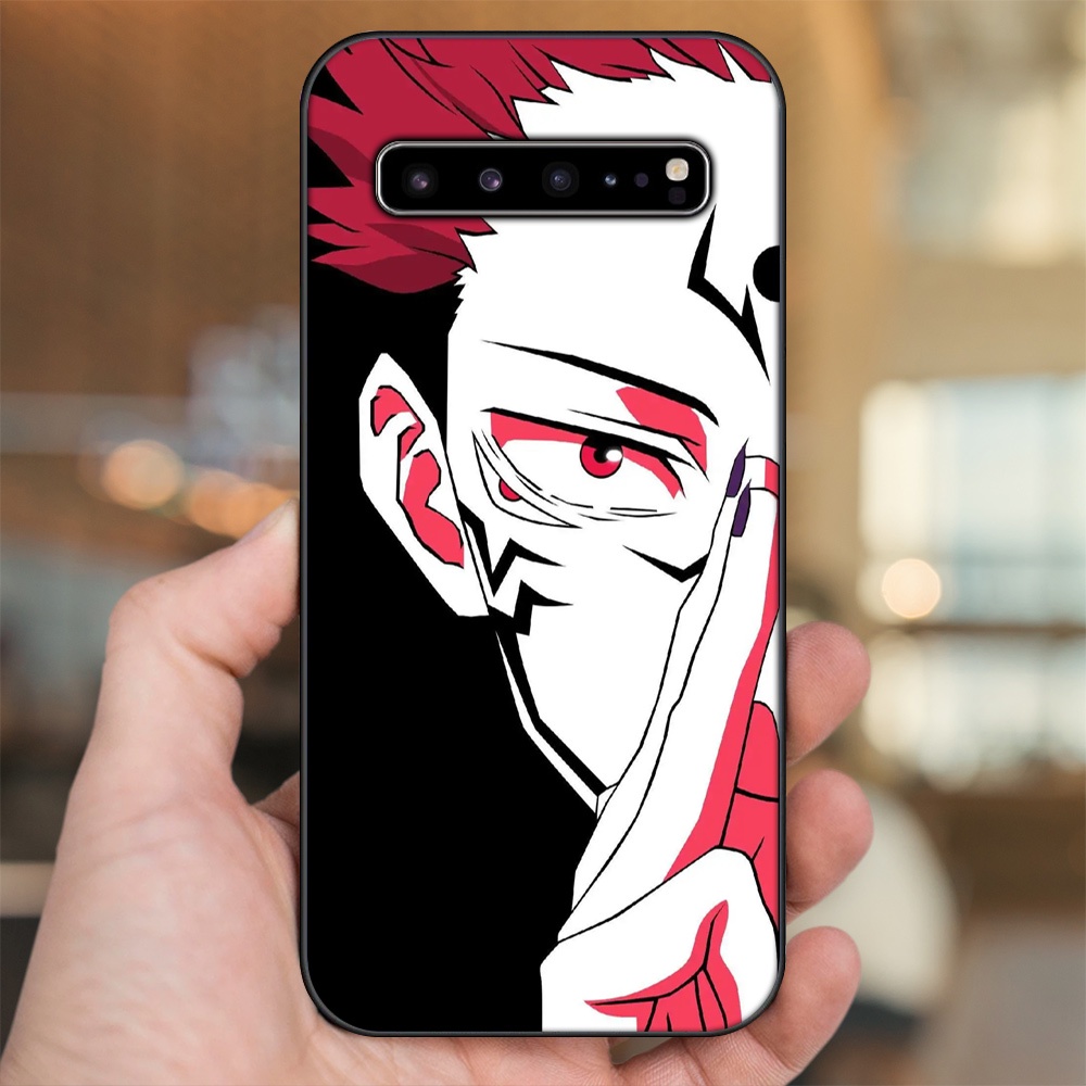 Ốp lưng Samsung S10, S10 5G, S10 Plus viền đen in hình Yuji Jujutsu Kaisen