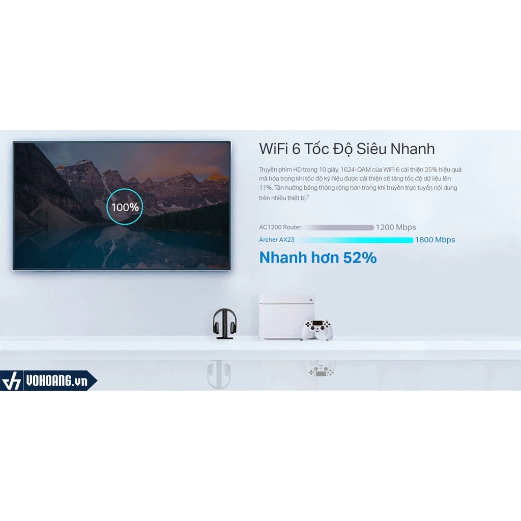Bộ phát wifi 6 TP-Link Archer AX23 băng tần kép AX1800Mbps