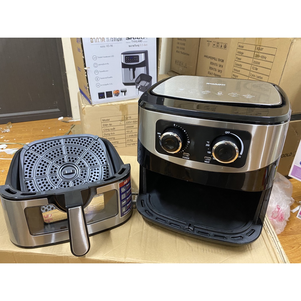 Nồi Chiên Không Dầu SHARP 10L KS10 Dung Tích Siêu To, Công Nghệ Hiện Đại Cho Nhà Bếp. Khay Kính. Bảo Hành 12 Tháng