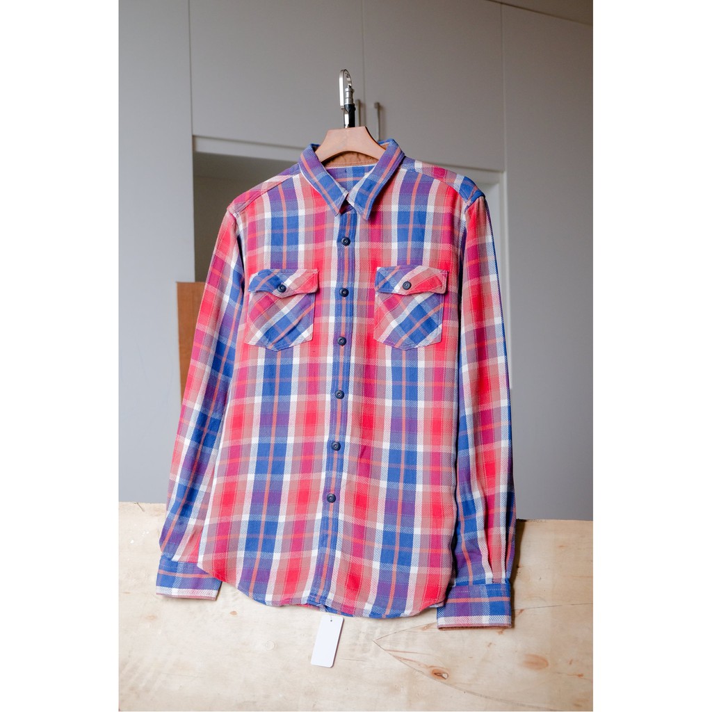 Áo sơ mi unisex, chất vải flannel, form suông đi làm đi chơi