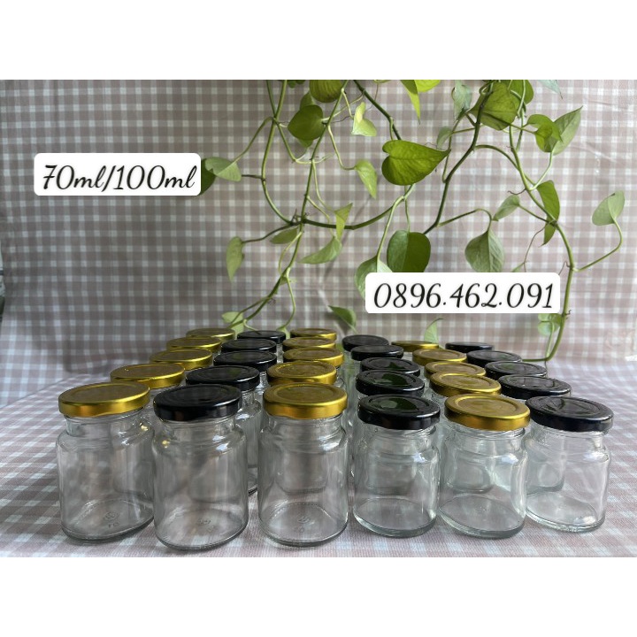 Hủ thủy tinh chưng yến 70ml/100ml Nắp thiết